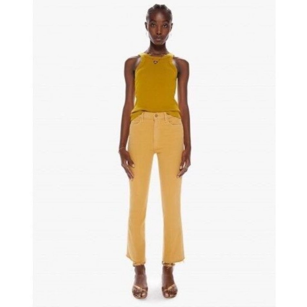 Mother The Hustler Ankle Fray - Tinsel Gold Size 31